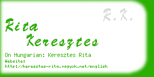 rita keresztes business card